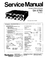 Technics - SA-5760 - Service manual 